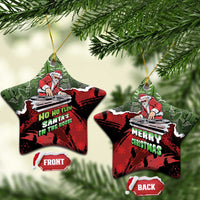 Hip Hop Christmas Ceramic Ornament DJ Santa Ho Ho Flow - Wonder Print Shop