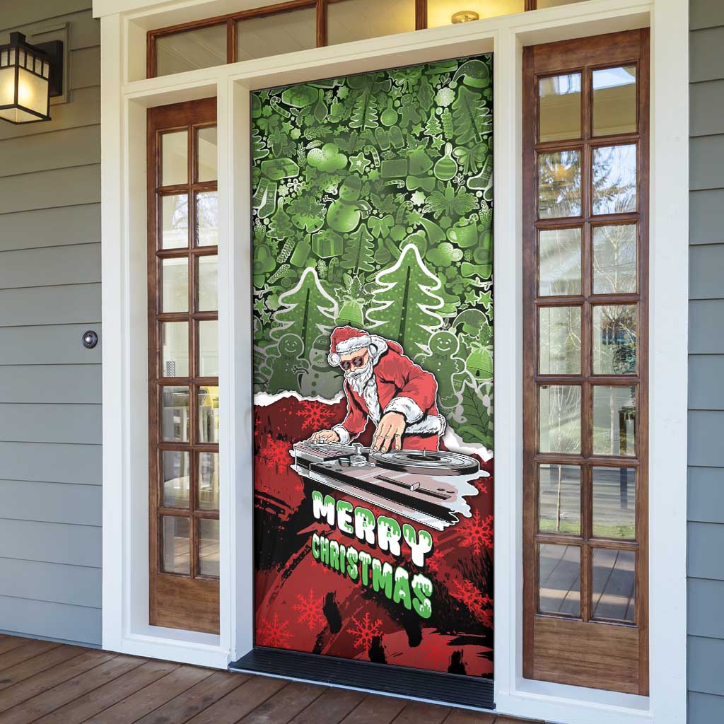 Hip Hop Christmas Door Cover DJ Santa Ho Ho Flow - Wonder Print Shop