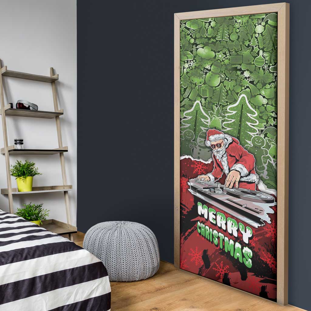 Hip Hop Christmas Door Cover DJ Santa Ho Ho Flow - Wonder Print Shop