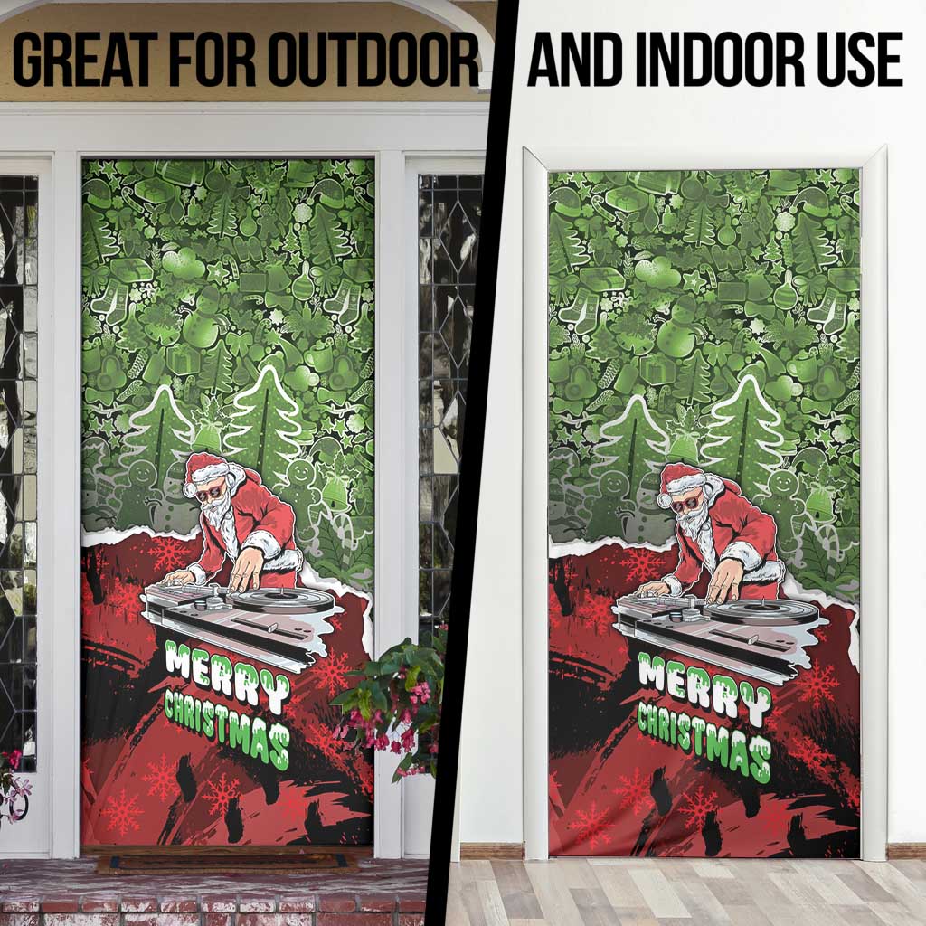 Hip Hop Christmas Door Cover DJ Santa Ho Ho Flow - Wonder Print Shop