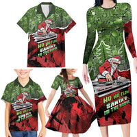 Hip Hop Christmas Family Matching Long Sleeve Bodycon Dress and Hawaiian Shirt DJ Santa Ho Ho Flow - Wonder Print Shop