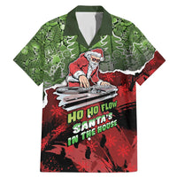 Hip Hop Christmas Family Matching Mermaid Dress and Hawaiian Shirt DJ Santa Ho Ho Flow - Wonder Print Shop