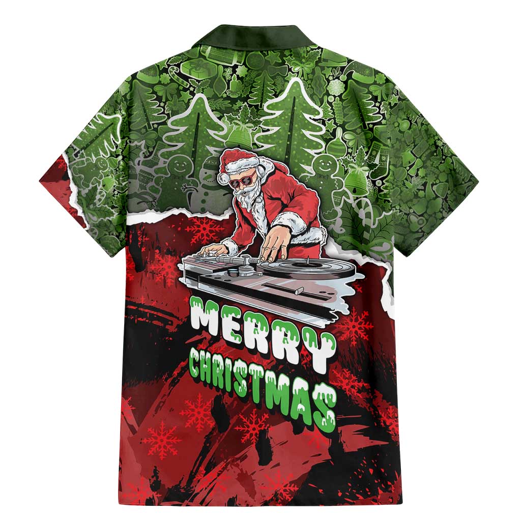 Hip Hop Christmas Family Matching Mermaid Dress and Hawaiian Shirt DJ Santa Ho Ho Flow - Wonder Print Shop