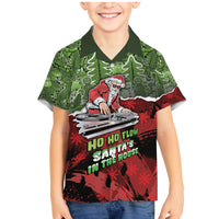 Hip Hop Christmas Family Matching Mermaid Dress and Hawaiian Shirt DJ Santa Ho Ho Flow - Wonder Print Shop