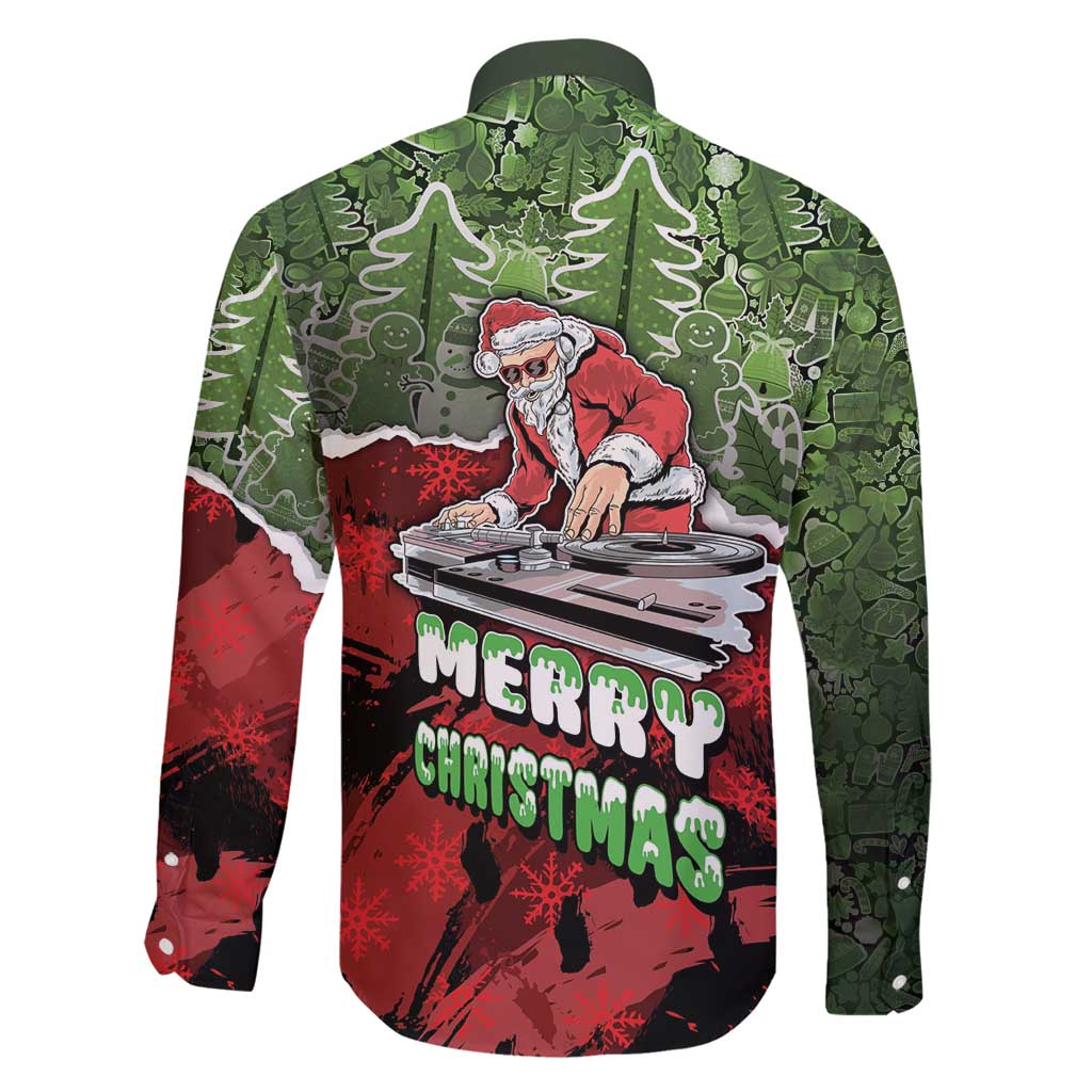 Hip Hop Christmas Family Matching Off Shoulder Maxi Dress and Hawaiian Shirt DJ Santa Ho Ho Flow - Wonder Print Shop