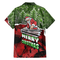 Hip Hop Christmas Family Matching Off Shoulder Short Dress and Hawaiian Shirt DJ Santa Ho Ho Flow - Wonder Print Shop