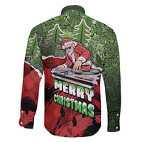 Hip Hop Christmas Family Matching Off Shoulder Short Dress and Hawaiian Shirt DJ Santa Ho Ho Flow - Wonder Print Shop