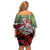 Hip Hop Christmas Family Matching Off Shoulder Short Dress and Hawaiian Shirt DJ Santa Ho Ho Flow - Wonder Print Shop