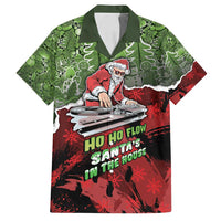 Hip Hop Christmas Family Matching Puletasi and Hawaiian Shirt DJ Santa Ho Ho Flow - Wonder Print Shop