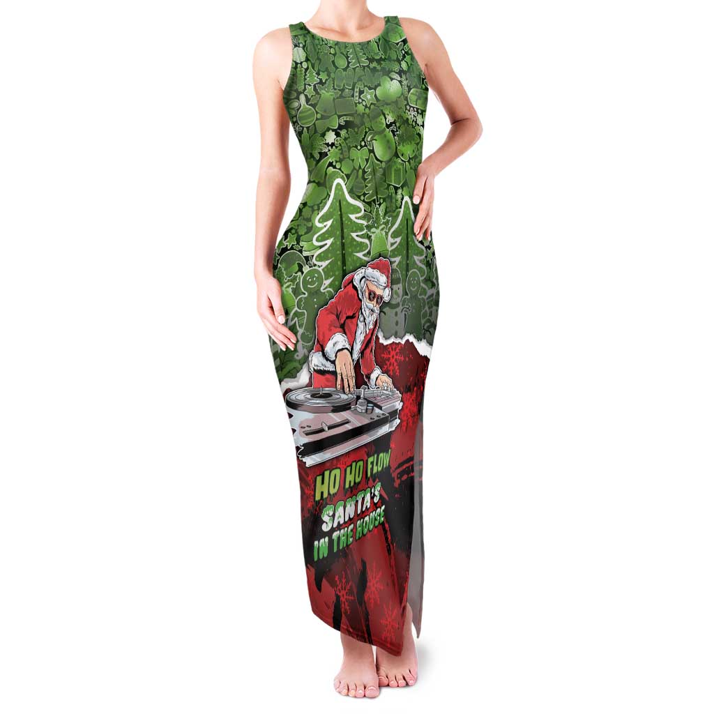 Hip Hop Christmas Family Matching Tank Maxi Dress and Hawaiian Shirt DJ Santa Ho Ho Flow - Wonder Print Shop