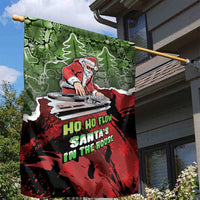 Hip Hop Christmas Garden Flag DJ Santa Ho Ho Flow - Wonder Print Shop
