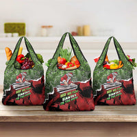 Hip Hop Christmas Grocery Bag DJ Santa Ho Ho Flow - Wonder Print Shop