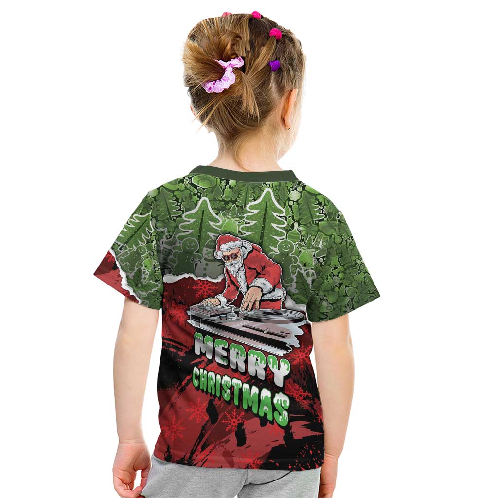 Hip Hop Christmas Kid T Shirt DJ Santa Ho Ho Flow - Wonder Print Shop