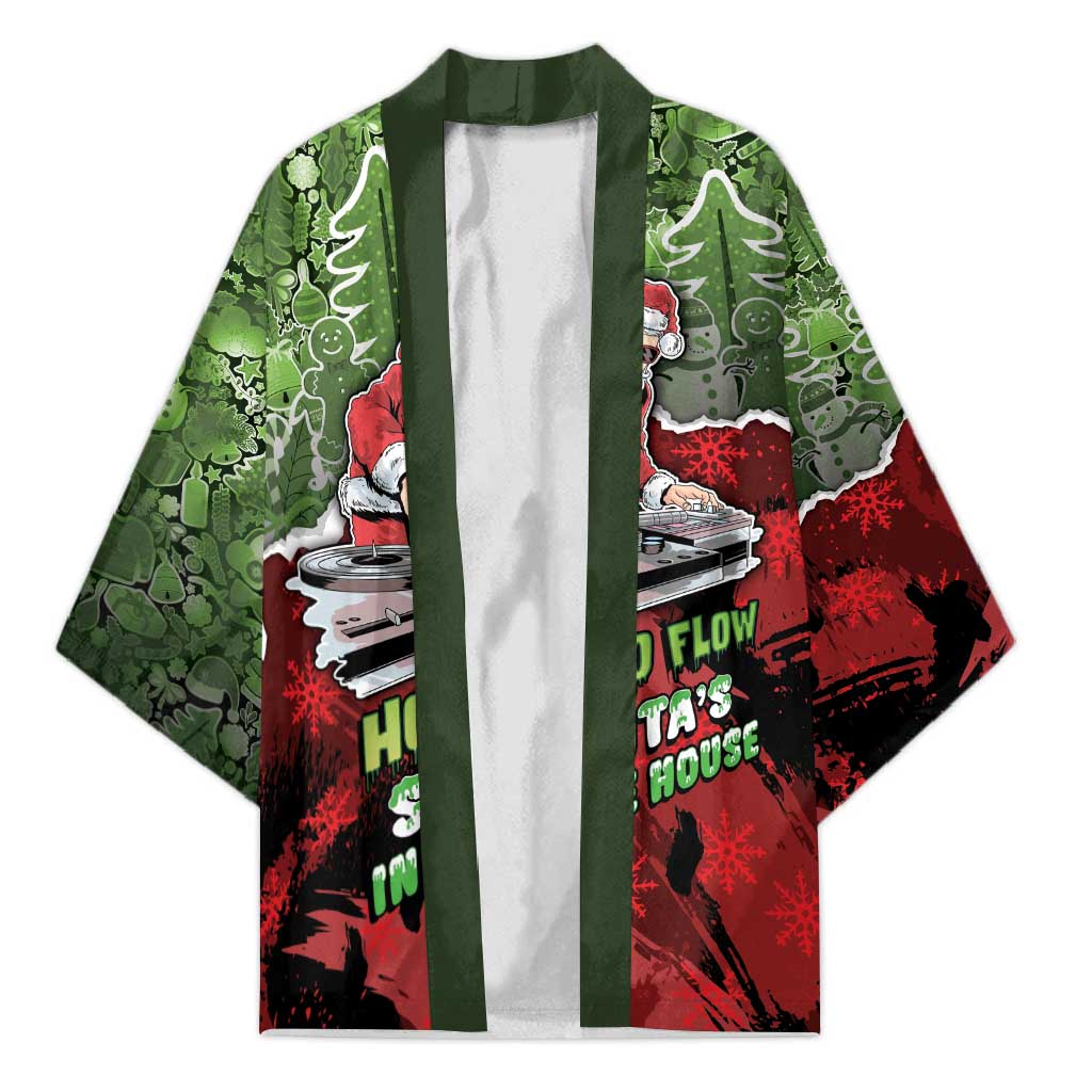 Hip Hop Christmas Kimono DJ Santa Ho Ho Flow - Wonder Print Shop