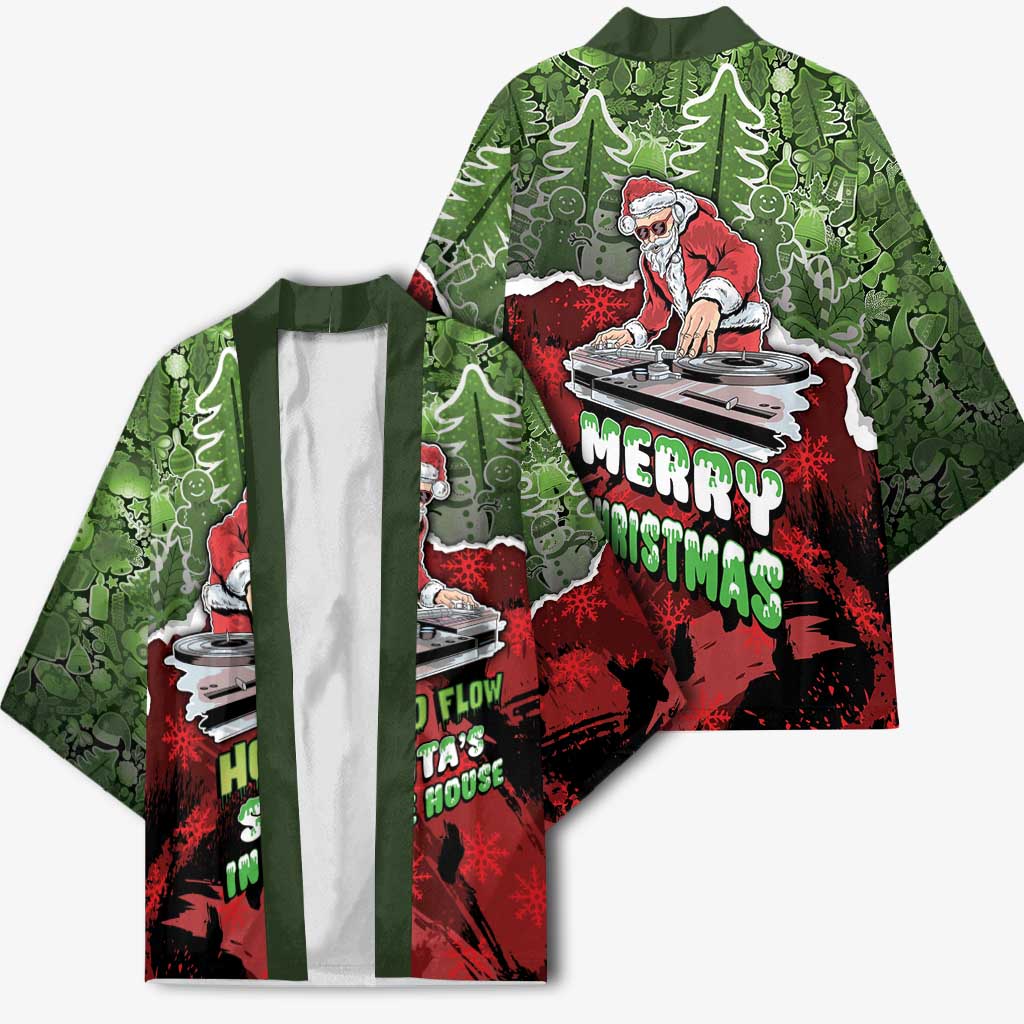 Hip Hop Christmas Kimono DJ Santa Ho Ho Flow - Wonder Print Shop