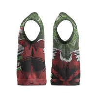 Hip Hop Christmas Knitted V-Neck Vest DJ Santa Ho Ho Flow - Wonder Print Shop