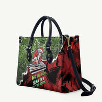 Hip Hop Christmas Leather Bag DJ Santa Ho Ho Flow - Wonder Print Shop