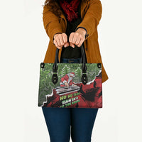 Hip Hop Christmas Leather Bag DJ Santa Ho Ho Flow - Wonder Print Shop
