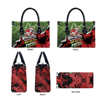 Hip Hop Christmas Leather Bag DJ Santa Ho Ho Flow - Wonder Print Shop