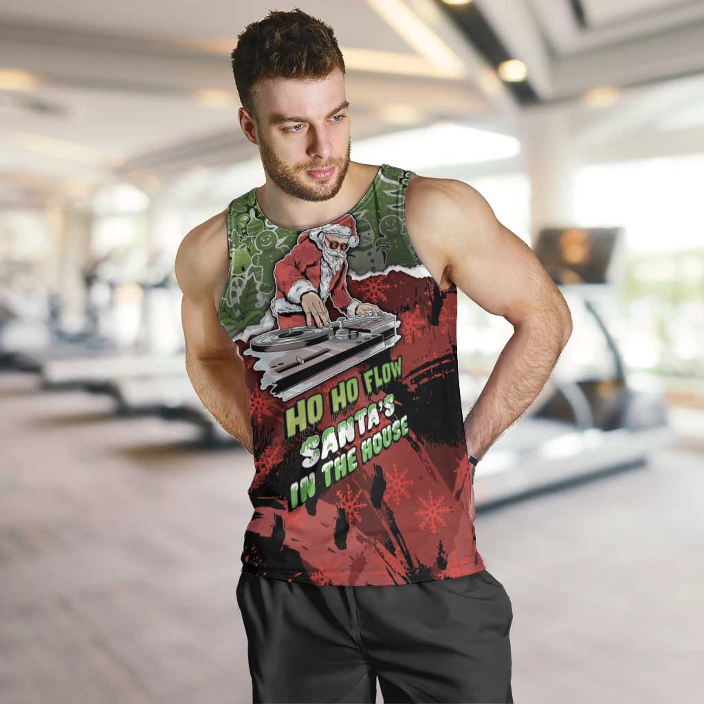 Hip Hop Christmas Men Tank Top DJ Santa Ho Ho Flow - Wonder Print Shop