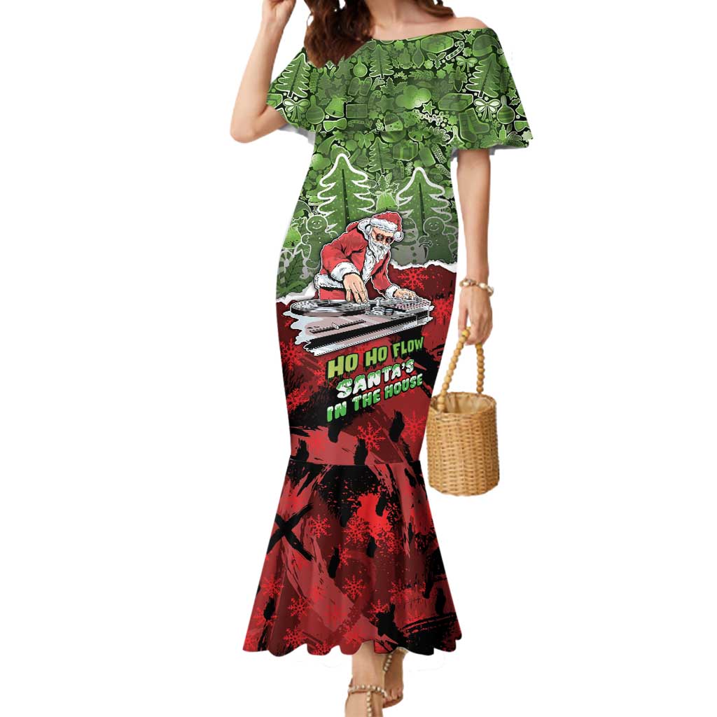 Hip Hop Christmas Mermaid Dress DJ Santa Ho Ho Flow - Wonder Print Shop