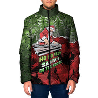 Hip Hop Christmas Padded Jacket DJ Santa Ho Ho Flow - Wonder Print Shop