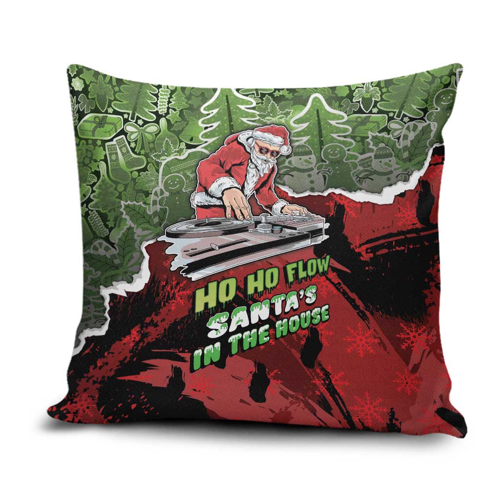 Hip Hop Christmas Pillow Cover DJ Santa Ho Ho Flow - Wonder Print Shop