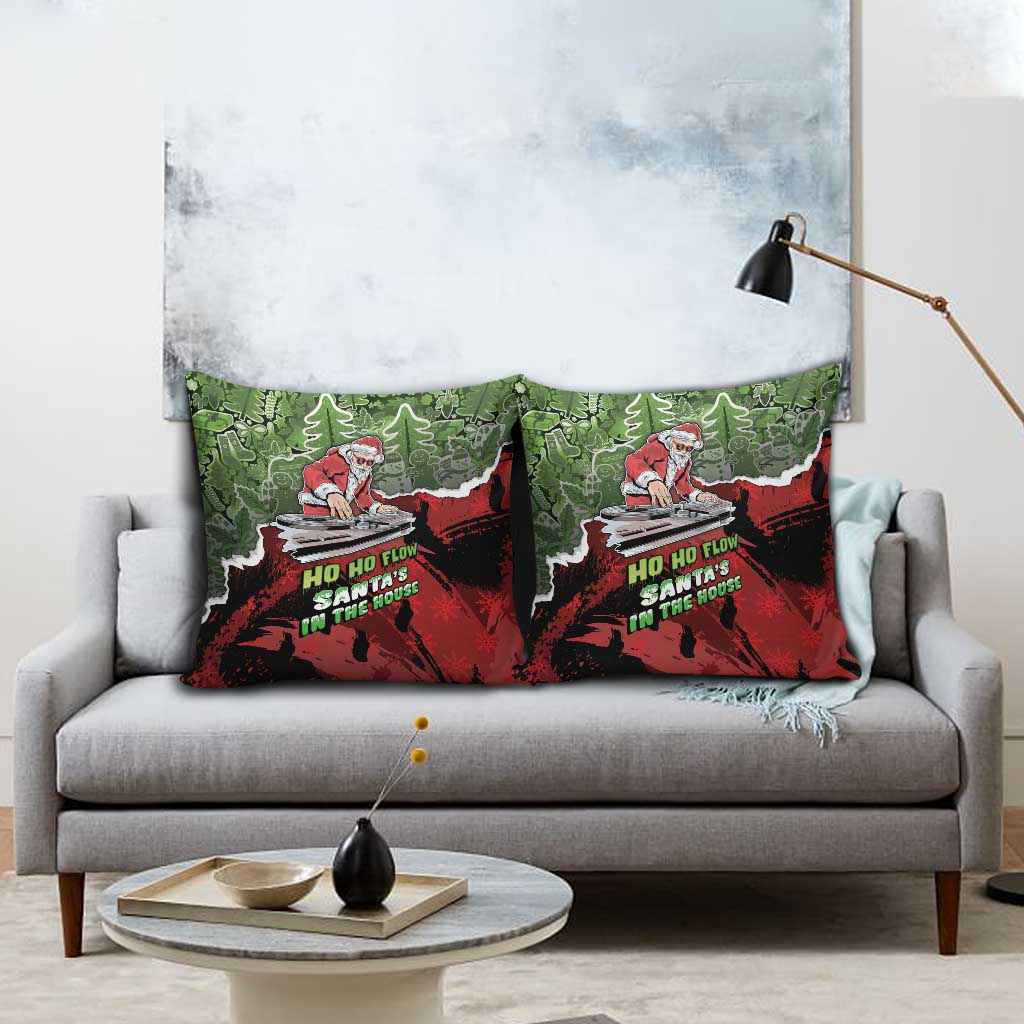 Hip Hop Christmas Pillow Cover DJ Santa Ho Ho Flow - Wonder Print Shop