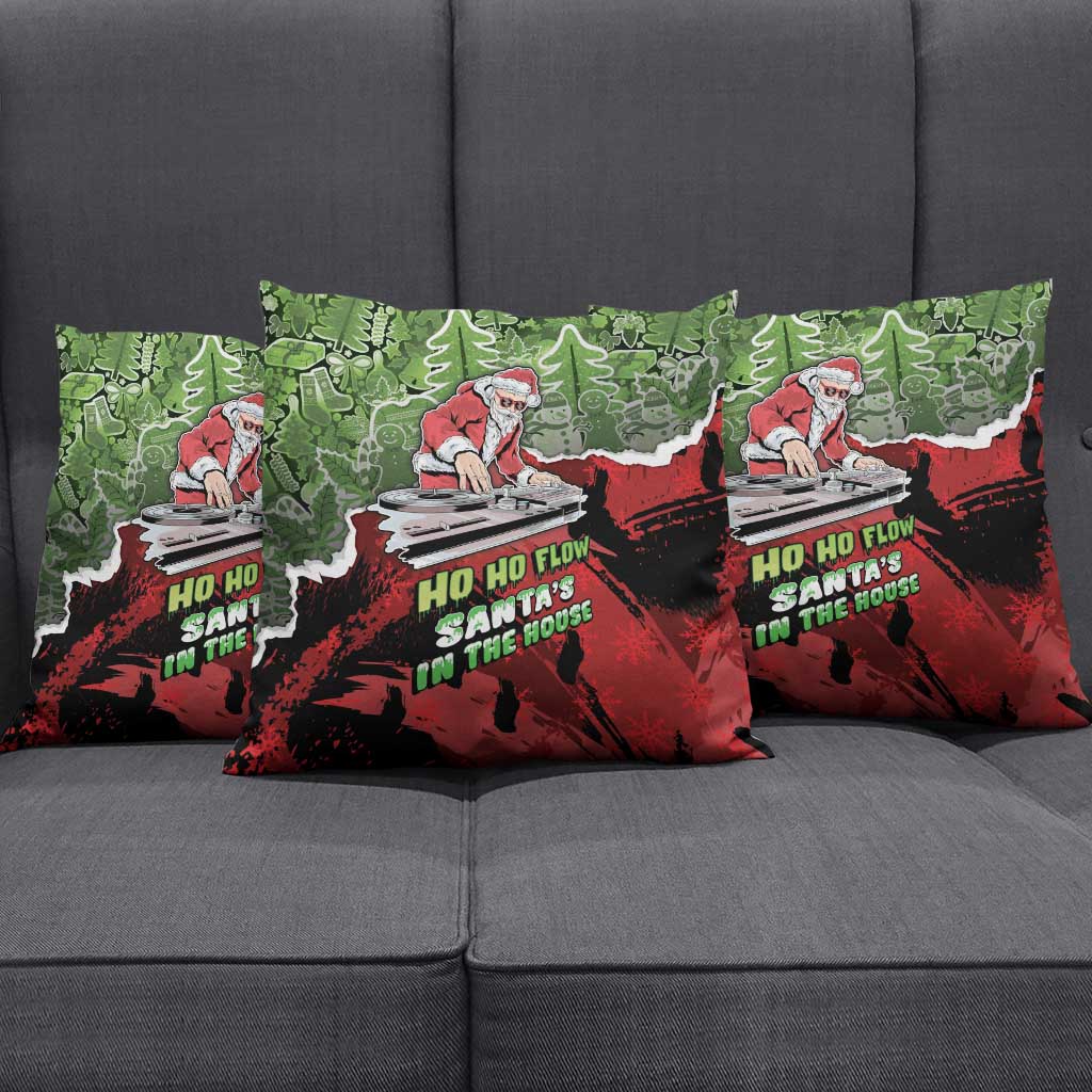 Hip Hop Christmas Pillow Cover DJ Santa Ho Ho Flow - Wonder Print Shop