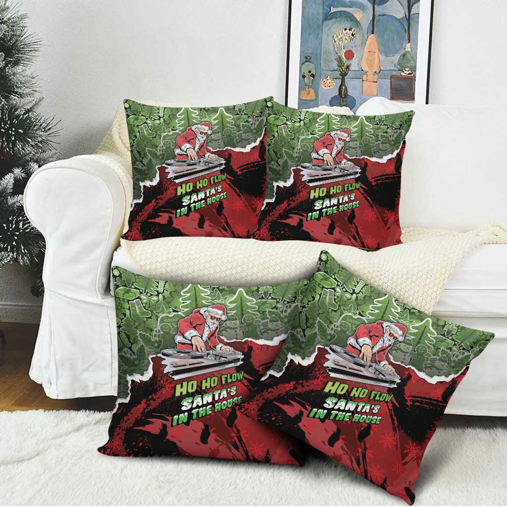 Hip Hop Christmas Pillow Cover DJ Santa Ho Ho Flow - Wonder Print Shop