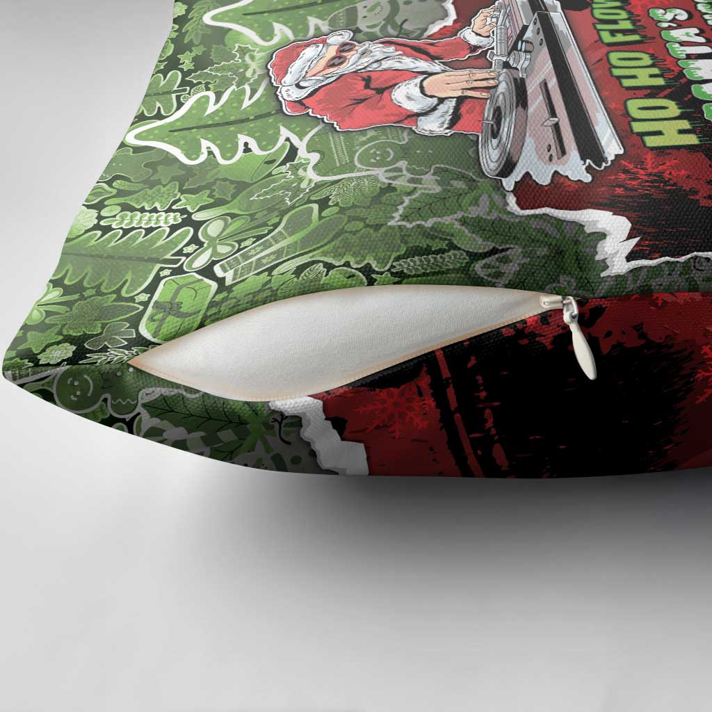 Hip Hop Christmas Pillow Cover DJ Santa Ho Ho Flow - Wonder Print Shop