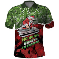 Hip Hop Christmas Polo Shirt DJ Santa Ho Ho Flow - Wonder Print Shop