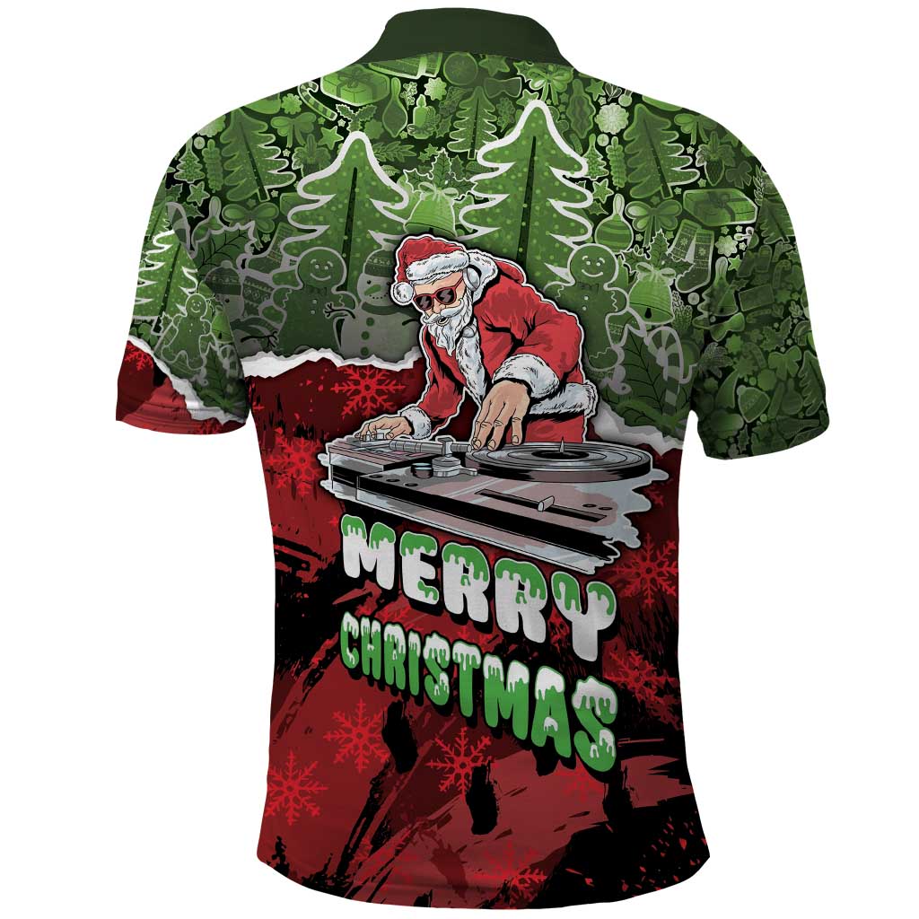 Hip Hop Christmas Polo Shirt DJ Santa Ho Ho Flow - Wonder Print Shop