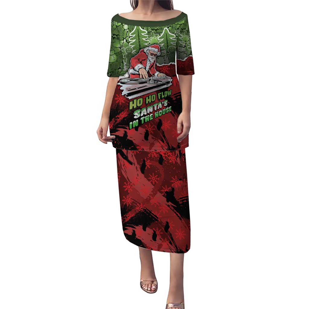 Hip Hop Christmas Puletasi DJ Santa Ho Ho Flow - Wonder Print Shop