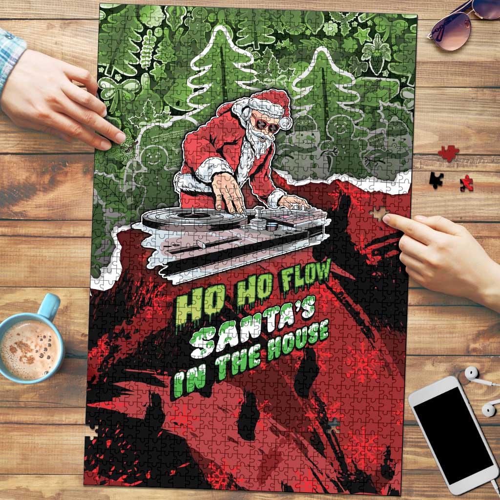 Hip Hop Christmas Puzzle DJ Santa Ho Ho Flow - Wonder Print Shop