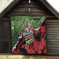Hip Hop Christmas Quilt DJ Santa Ho Ho Flow - Wonder Print Shop