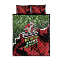 Hip Hop Christmas Quilt Bed Set DJ Santa Ho Ho Flow - Wonder Print Shop