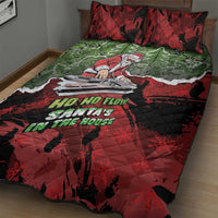 Hip Hop Christmas Quilt Bed Set DJ Santa Ho Ho Flow - Wonder Print Shop
