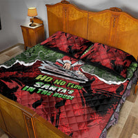 Hip Hop Christmas Quilt Bed Set DJ Santa Ho Ho Flow - Wonder Print Shop