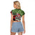 Hip Hop Christmas Raglan Cropped T Shirt DJ Santa Ho Ho Flow - Wonder Print Shop