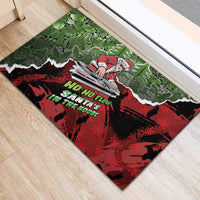 Hip Hop Christmas Rubber Doormat DJ Santa Ho Ho Flow - Wonder Print Shop