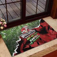Hip Hop Christmas Rubber Doormat DJ Santa Ho Ho Flow - Wonder Print Shop