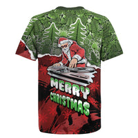 Hip Hop Christmas Rugby Jersey DJ Santa Ho Ho Flow - Wonder Print Shop