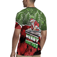 Hip Hop Christmas Rugby Jersey DJ Santa Ho Ho Flow - Wonder Print Shop