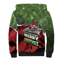 Hip Hop Christmas Sherpa Hoodie DJ Santa Ho Ho Flow - Wonder Print Shop