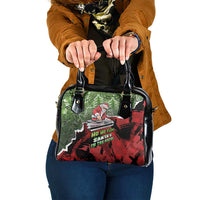Hip Hop Christmas Shoulder Handbag DJ Santa Ho Ho Flow - Wonder Print Shop