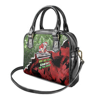 Hip Hop Christmas Shoulder Handbag DJ Santa Ho Ho Flow - Wonder Print Shop