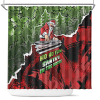 Hip Hop Christmas Shower Curtain DJ Santa Ho Ho Flow - Wonder Print Shop