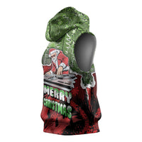 Hip Hop Christmas Sleeveless Hoodie DJ Santa Ho Ho Flow - Wonder Print Shop