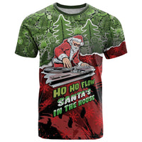 Hip Hop Christmas T Shirt DJ Santa Ho Ho Flow - Wonder Print Shop